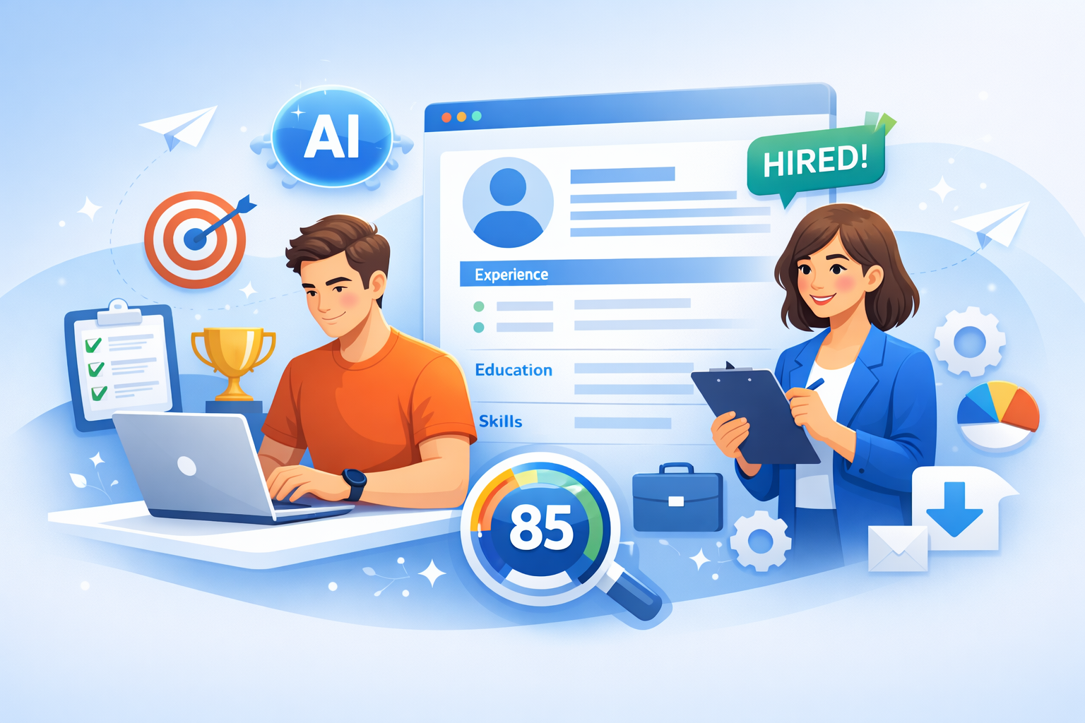 Resume preview card illustration